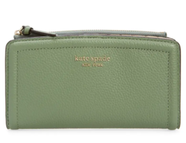 Kate spade Knott Zip Slim Bi-fold Leather Wallet~NWT~ ROMAINE - £73.45 GBP