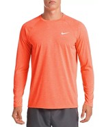 Nike DRI-FIT Hydroguard Swim Shirt Mens M Orange Heather UPF 40+ NEW - £31.18 GBP