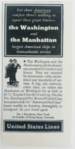 1937 United States Lines Transatlantic Advertisement Cruise Ship Vintage... - $372.61 MXN