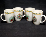 Thomson Pottery BIRDHOUSE Pattern Coffee, Tea, Cocoa Mugs - Set Of 4 - R... - $31.65