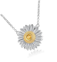 Memorial Cremation Sunflower Urn Necklace Sterling S925 - £125.56 GBP