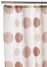 Carnation Home Fashions Park Avenue Fabric Shower Curtain, Brown - £15.86 GBP