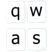 English Us Large Letter (lower case) Keyboard Label White Backgroubd Non Transpa - £14.15 GBP