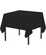 Lenox Halloween Black Tablecloth 52&quot; Square 100% Cotton Washable Decorat... - £11.79 GBP