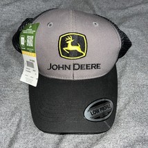 JOHN DEERE, Construction Snapback Hat Cap, Charcoal, Black Mesh, NEW WIT... - $14.40