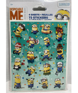 Despicable Me Minion Made 4 Sticker Sheets Party 72 pcs Party Favors - £2.88 GBP