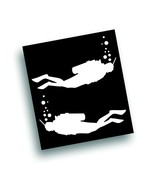 2X SCUBA DIVER DECAL for diving reef snorkeling car window or equipment ... - £9.30 GBP