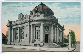 Post Office De Kalb Illinois 1924 postcard - £5.39 GBP