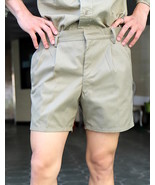 Vintage 1980s Italian army beige chino military shorts pants trousers sa... - $25.00