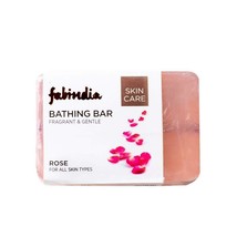 Fabindia Lot of 2 Rose Bathing Bars or soaps 200 gms soft skin face body care - £15.31 GBP