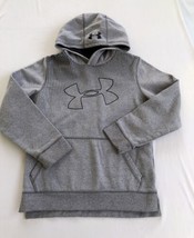 Under Armour Thread borne Logo Hoodie Youth Medium Boys Pullover Sweatshirt Gray - £13.34 GBP