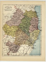 1902 Antique Map Of The County Of Wicklow / Ireland - $27.47