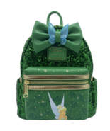 Loungefly Disney Tinkerbell Green Sequin Mini Backpack - Exclusive - Pet... - $149.99