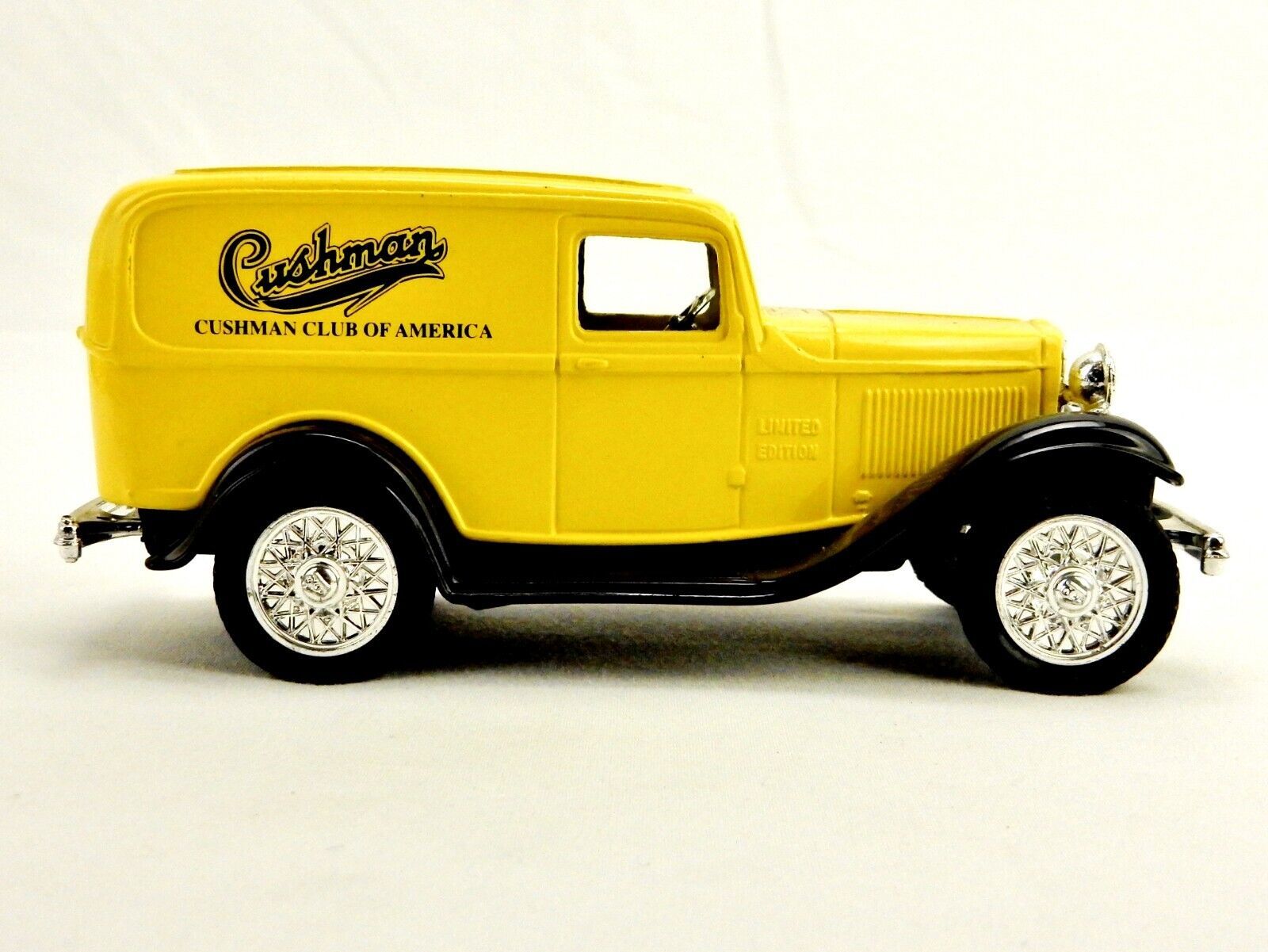 1932 Ford ERTL Die Cast Truck Bank, Yellow, Cushman Club, Marshall TX, #DCT-07 - $14.65