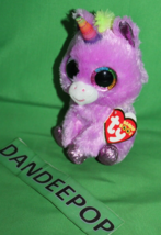 Beanie Boos Rosette Unicorn Ty Stuffed Animal Plush Toy - £15.86 GBP