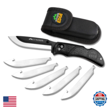 Outdoor Edge Razor-Lite Folding Knife 6 Blades Clam Black Rl-10C - $71.68