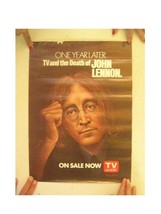 John Lennon One Year Later TV Poster TV Guide and the Death of The Beatl... - $26.88