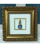Mini 6” gold frame with tiny toy nutcracker picture - $502.40 MXN