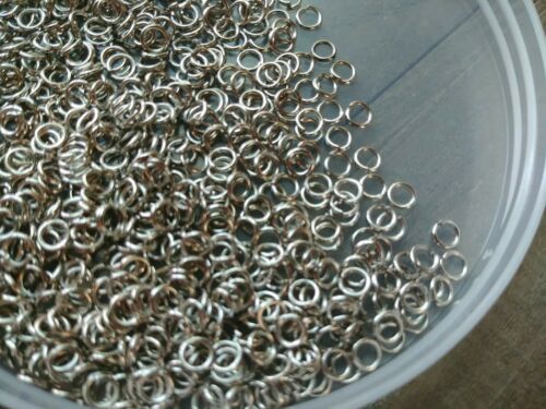 Silver Jump Rings 100 pcs 4mm Split Rings BULK Antiqued Silver Rings for... - $2.27