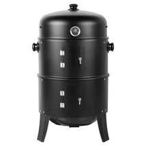 Vertical 3-in-1 Charcoal Food Smoker BBQ grill with Built-in Thermometer - $309.56