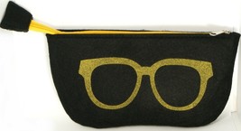 NEW Soft Strong Felt BLACK /YELLOW Case w/ Zipper for all Sunglasses Eye... - €4,23 EUR