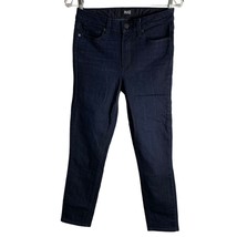 Paige Hoxton Ankle Peg Denim Jeans 27 Dark Wash Blue Cropped 5 Pocket Bu... - £18.30 GBP