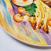 Vintage Decorative Plate, Hand Painted, signed by artist Nagasaki, Fruit decor image 3