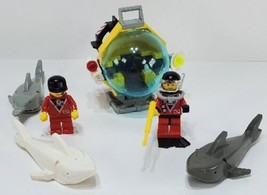 Lego Shark Attack Set #6599 Minifigs, Sharks, and Manual INCOMPLETE Vintage - £7.84 GBP