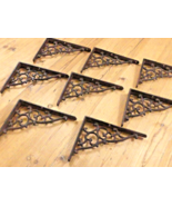 8 Antique Style Shelf Brace Wall Bracket Cast Iron Brackets Vine Garden ... - $75.03 CAD