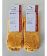2 x NWT LULULEMON CLNT Yellow MacroPillow Tab Run Socks Women&#39;s Medium - £32.66 GBP