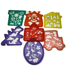 Little Tikes Stencil Set 7 w/ Container Dino Flowers Cars Spring Clown H... - $22.41