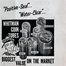 1961 Whitman Coin Tubes Advertisement Numismatic Supply Wisconsin DWV10 - $27.51 CAD