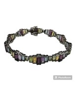 Multi semi precious stones amethyst citrin tourmaline topaz Sterling Sil... - $1,670.78 MXN