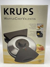 Krups FDD5 Waffle Chef Valentin Iron Non Stick Baker 5 Heart Shaped Waff... - £68.22 GBP