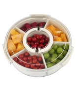 Snack Box Container Divided Serving Tray With Lid, Handle Portable Platt... - $27.99