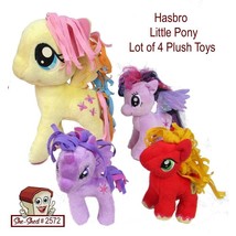 My Little Pony Lot of 4 Multicolor Hasbro Plush Toys -used- very clean - £11.75 GBP
