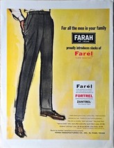 FASHION Farah of Texas Farel Men&#39;s Slacks art 1962 Vintage Print Ad - $190.87 MXN