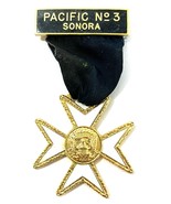 Vtg Knights Templar Masonic Maltese Cross Membership Medal Pacific No3 S... - $19.95