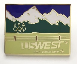 USWEST - Life&#39;s Better Here - Wyoming - Mountains - USA Olympic Lapel/Ha... - £15.93 GBP