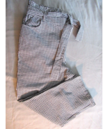 Sincerely Jules pants cropped belt Jr Large  black white check gingham New - $19.55