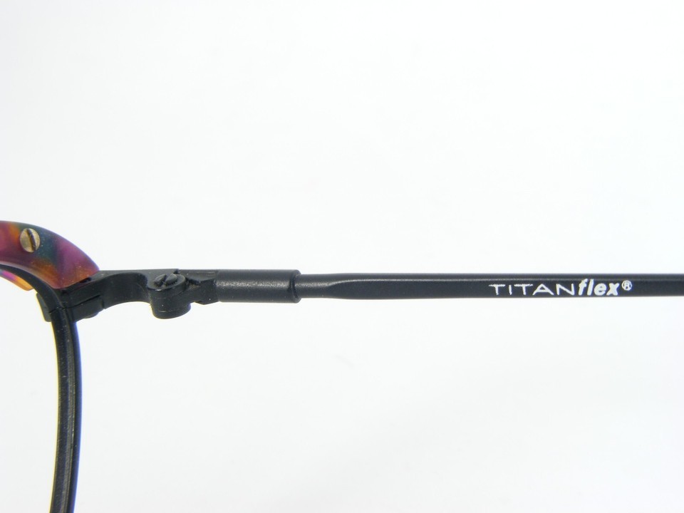 NOS TITANflex Eschenbach 3671 90 Black Colorful Eyeglasses 52-17-135mm (Note)... Item image 10