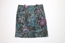 Vintage 80s 90s Mid Mod Womens Size 15 / 16 Abstract Flower Floral Skirt... - $39.55