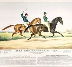 1952 Mac &amp; Zachary Taylor Horse Racing Plate Litho Print Currier &amp; Ives DWLL16 - £23.66 GBP