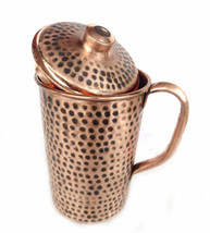 Jug Pitcher Antique Looking Hand Hammered Indian Style 1500 ml Drink ware  - £29.13 GBP