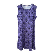 Ruikajia Purple Damask Sleeveless Dress – Haunted Gothic Print – Size XXL - $23.40