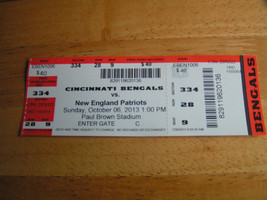 NFL Cincinnati Bengals Vs.New England Patriots 10-6-13 Full Unused Ticket Stubs - £2.32 GBP