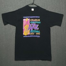 VTG 1995 Charlie Christian Jazz Festival T-shirt Mens Large Single Stitc... - $19.24