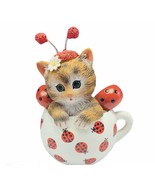 Cat Figurine Cute as bug Cups Affection Hamilton ladybug kitten teacup g... - £23.35 GBP
