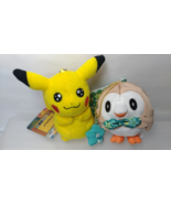 Pokemon   Pikachu ＆ Mokuro Crepe Style  2 Small  Plush  Doll  ( about 4i... - £9.16 GBP