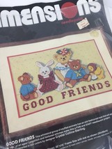 Dimensions Good Friends Needlepoint Kit Stuffed Animal Group 16&quot; x 10&quot; #... - £10.11 GBP